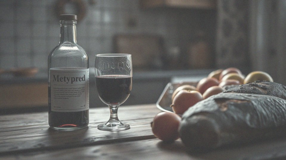 Jakie choroby mogą się nasilić przy stosowaniu Metypredu z alkoholem?